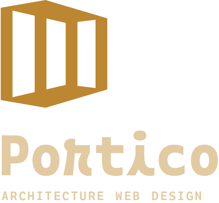 Portico Architecture Web Design Logo Stacked