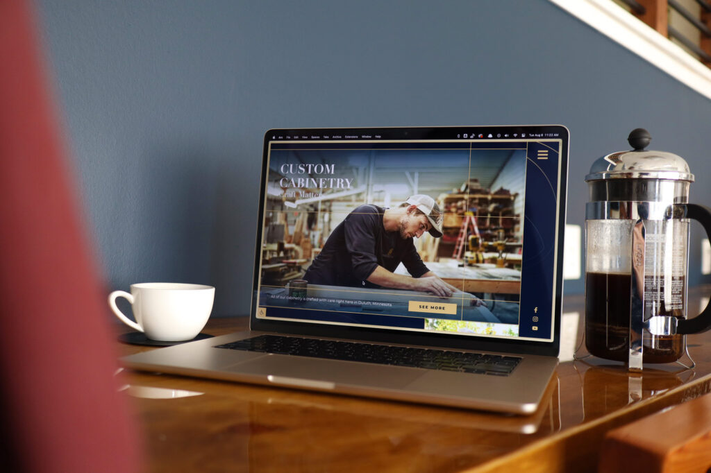 Home page design for Bruckelmyer Brothers architecture and build firm