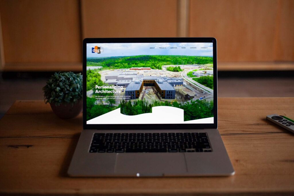 Architecture website home page design for DSGW