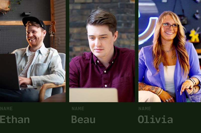 Portico Team Member Website Design Example